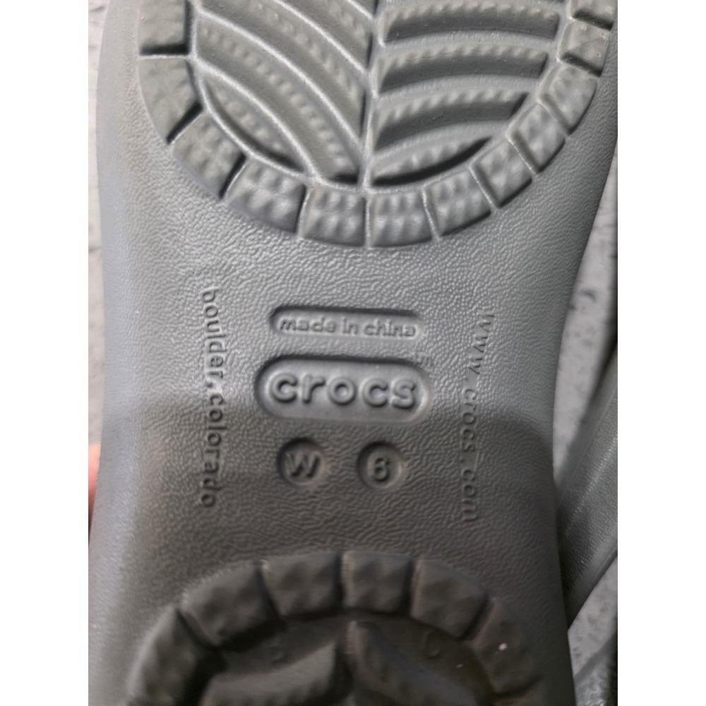 CROCS Prima Ballet Round Toe Slip On Gray Women's Shoes Sz 6 - Picture 8 of 8